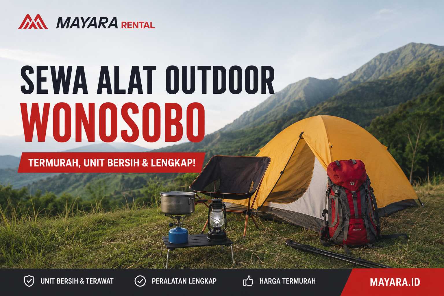 Sewa Alat Outdoor Wonosobo Termurah, Unit Bersih dan Peralatan Lengkap!